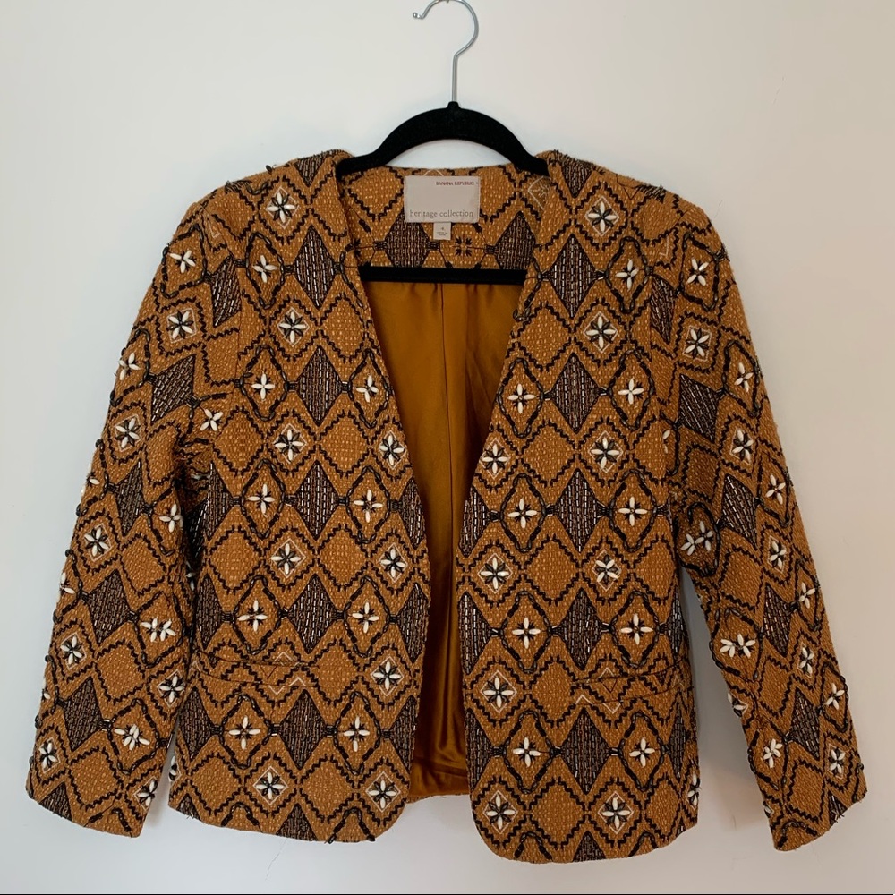 Banana Republic Heritage Collection beaded blazer